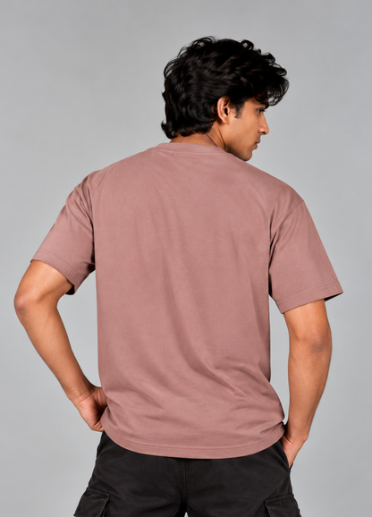 Motorcycle Dad Brown Printed Oversized T-Shirt