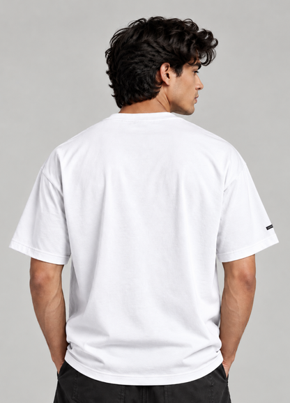 Cycle With Cat Printed Oversized T-Shirt