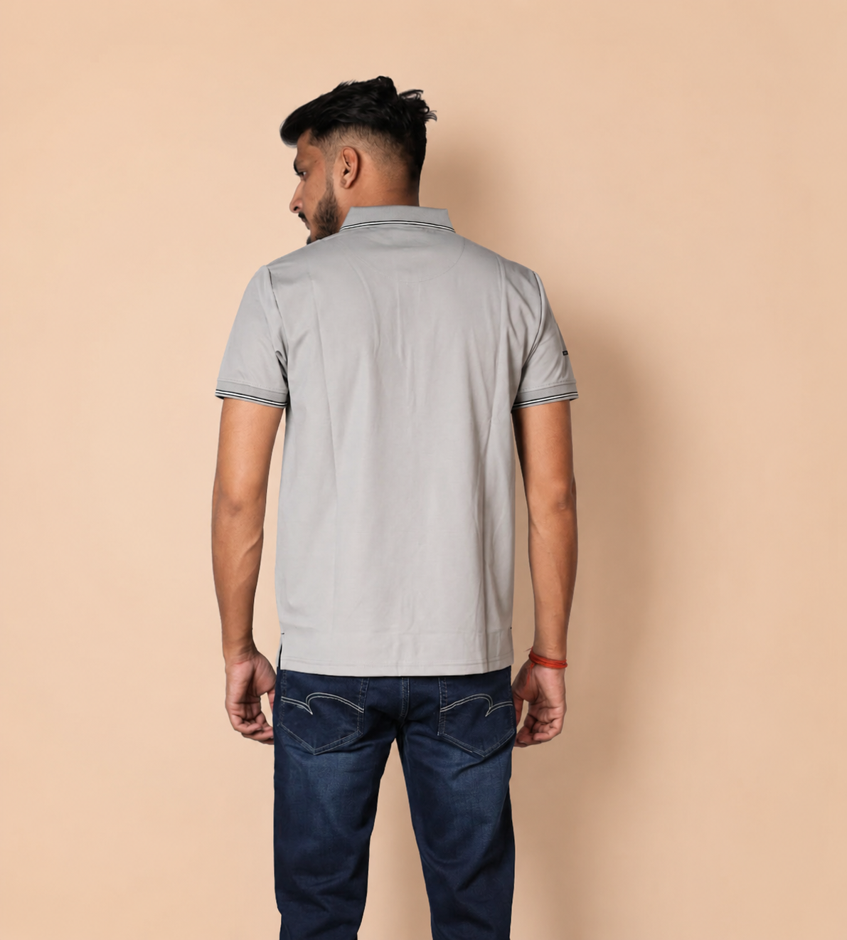 Silver Grey Polo T-Shirt
