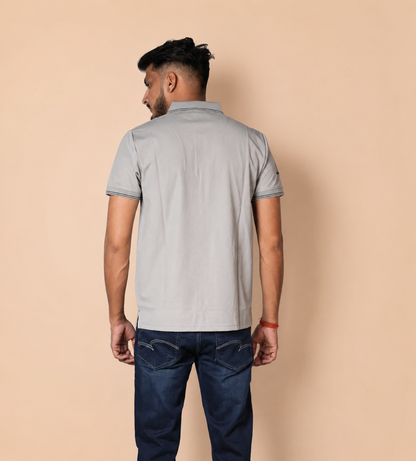 Silver Grey Polo T-Shirt