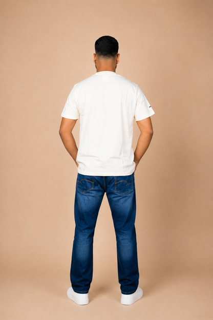 Solid Off White T-Shirt 100% Cotton