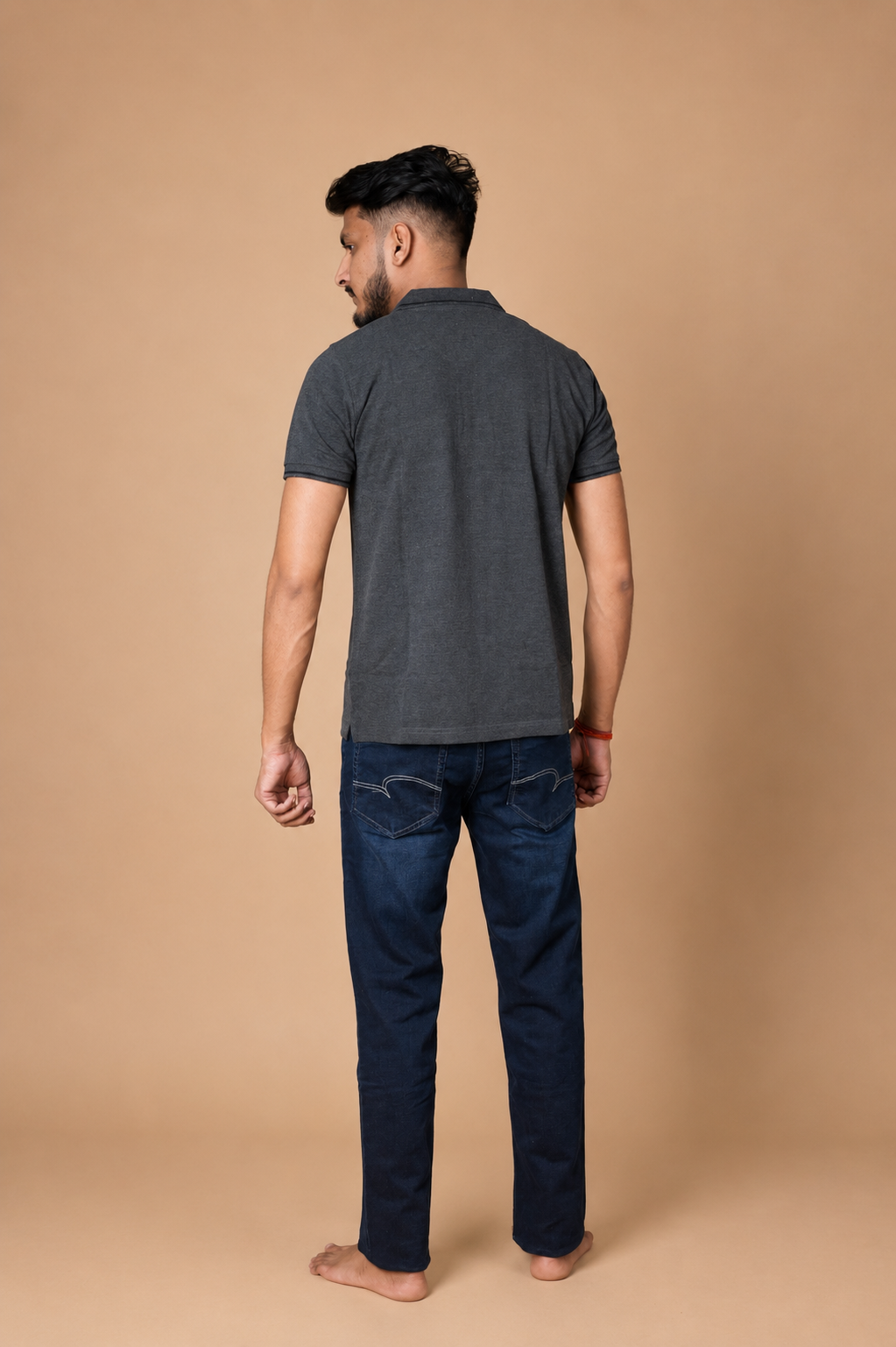 Dark Grey Polo T-Shirt