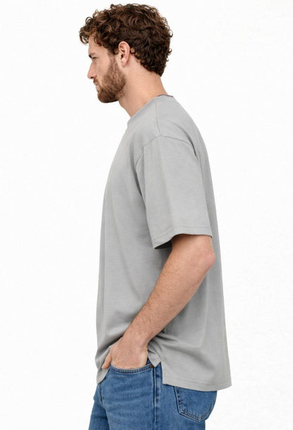 Grey Oversized Polycotton T-Shirt