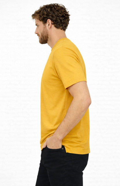 Yellow Regular Fit Cotton T-Shirt